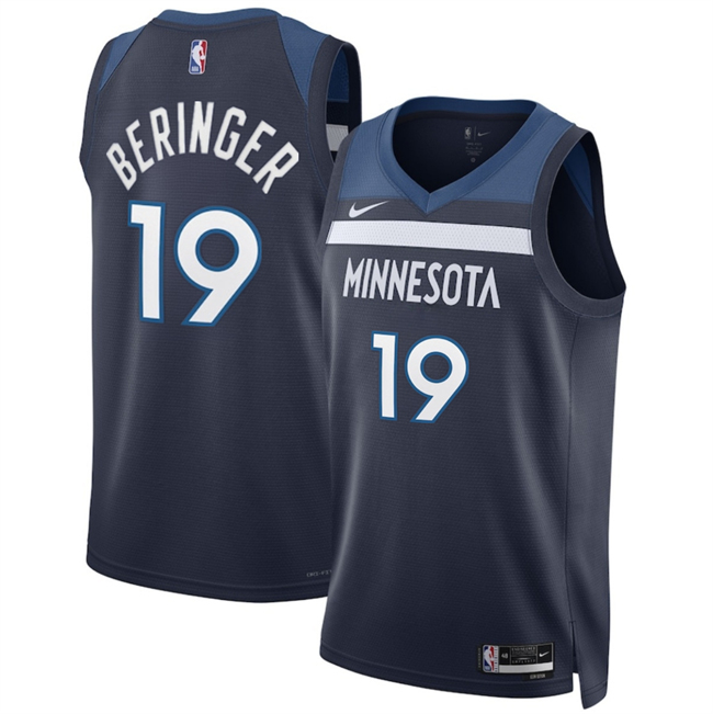 Men's Minnesota Timberwolves #19 Joan Beringer Navy 2025 Draft Icon Edition Navy Stitched Jersey