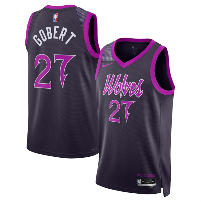 Men's Minnesota Timberwolves #27 Rudy Gobert Purple 2026 City Edition Stitched Jersey