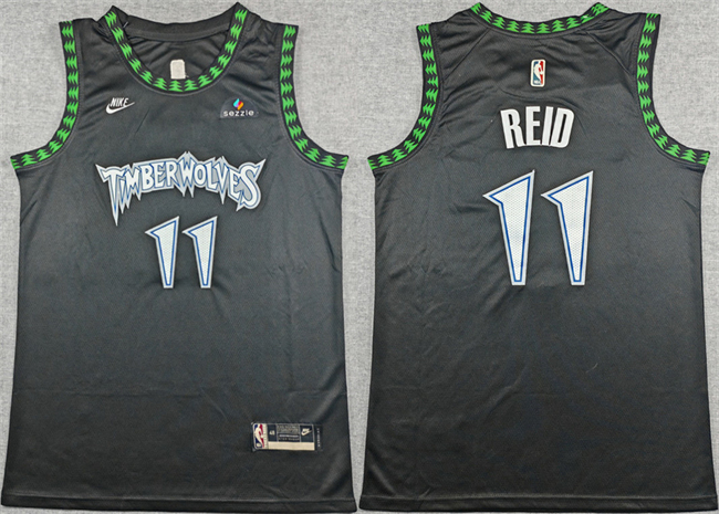 Men's Minnesota Timberwolves #11 Naz Reid Black 2025-26 Classic Edition Stitched Jersey