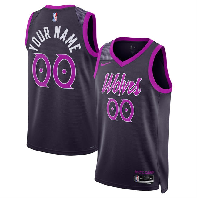 Men's Minnesota Timberwolves Active Player Custom Purple 2026 City Edition Stitched Jersey