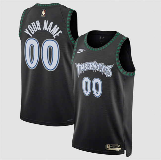 Men's Minnesota Timberwolves Active Player Custom Black 2025 Classic Edition Stitched Jersey