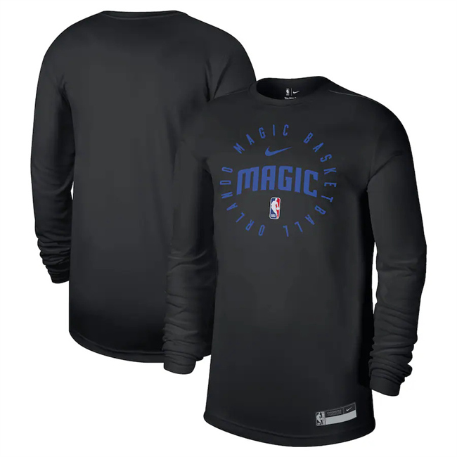 Men's Orlando Magic Black 2025 Legend On-Court Practice Long Sleeve T-Shirt