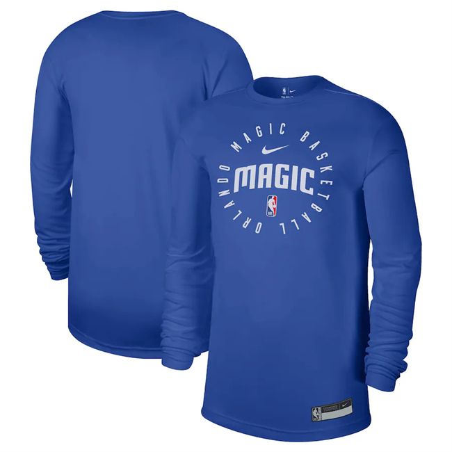 Men's Orlando Magic Blue 2025 Legend On-Court Practice Long Sleeve T-Shirt