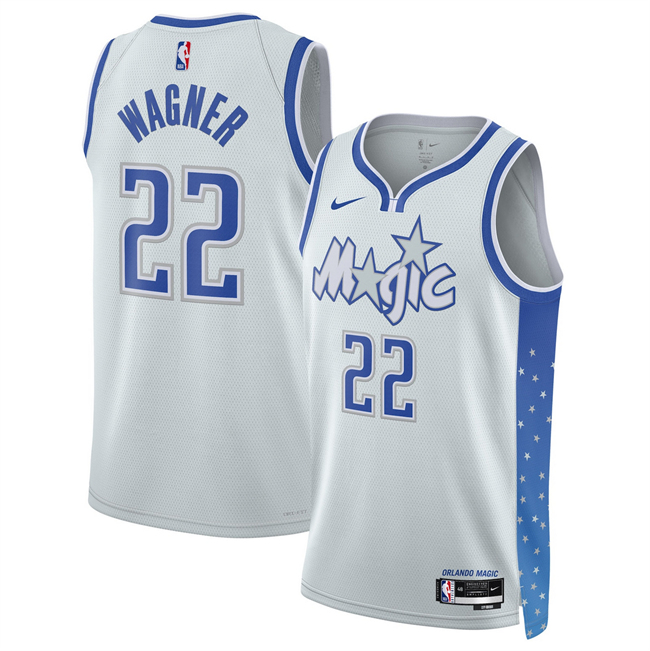 Men's Orlando Magic #22 Franz Wagner Silver 2026 City Edition Stitched Basketball Jersey