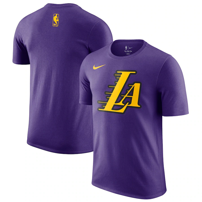 Men's Los Angeles Lakers Purple 2025 City Edition Essential Logo T-Shirt