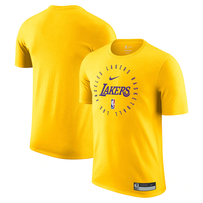 Men's Los Angeles Lakers Gold 2025 Legend On-Court Practice Performance T-Shirt