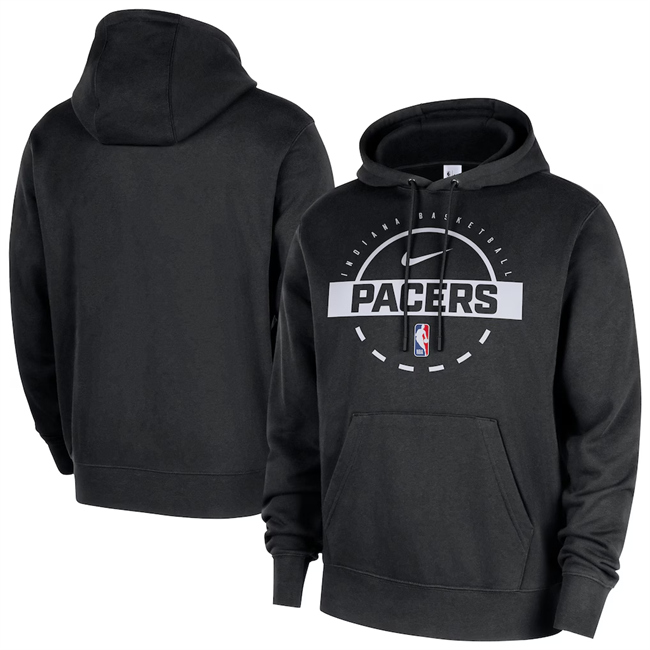 Men's Indiana Pacers Black 2026 Practice Club Pullover Hoodie