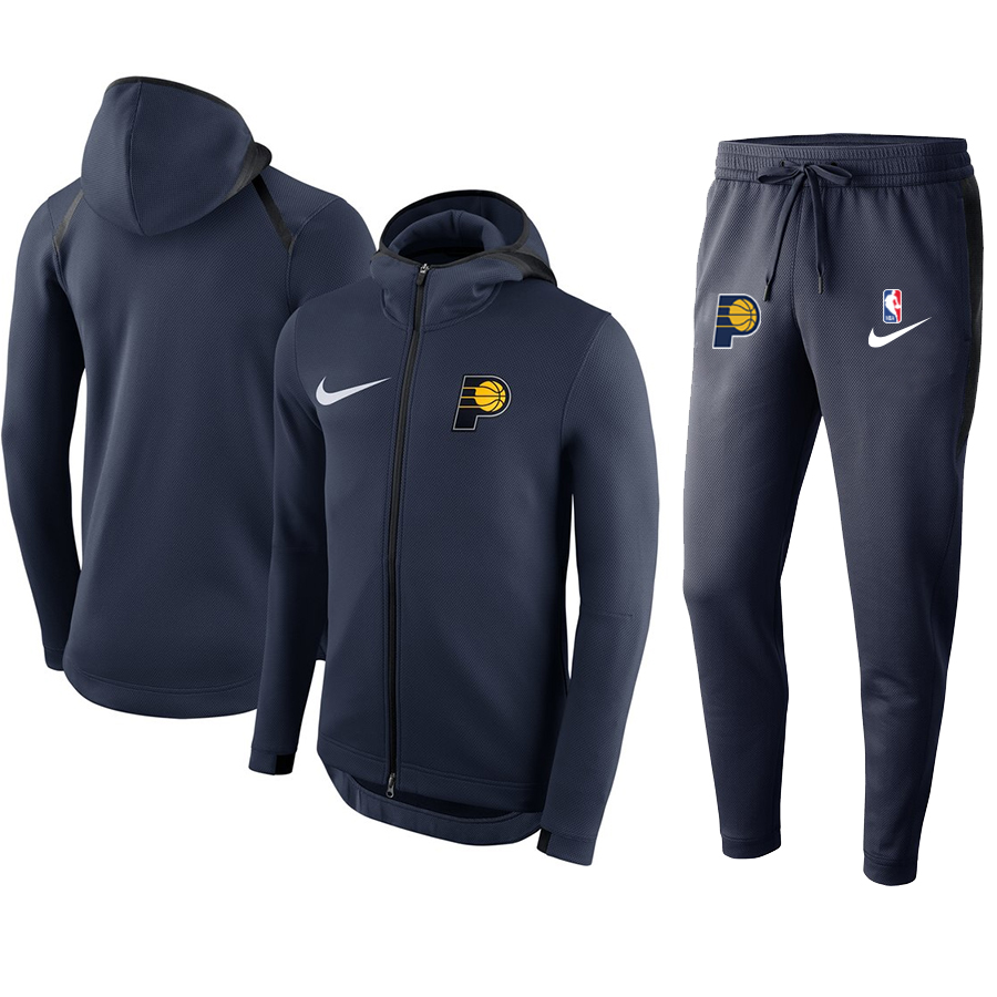Men's Indiana Pacers Navy Warmup  Hoodiesuit