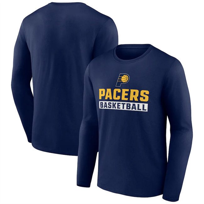 Men's Indiana Pacers Navy Let's Go Long Sleeve T-Shirt