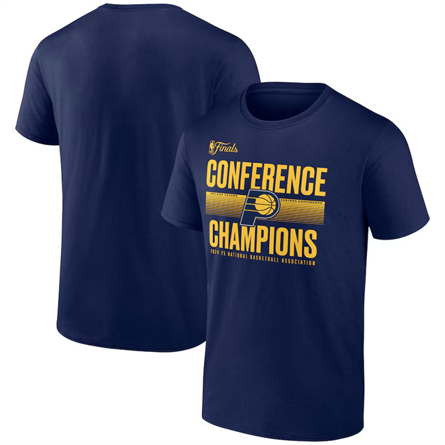 Men's Indiana Pacers Navy 2025 Eastern Conference Champions Ball Handler T-Shirt
