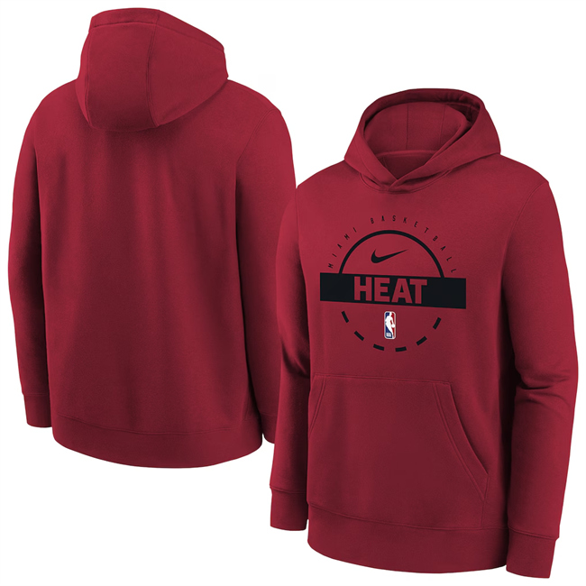 Men's Miami Heat Wine 2026 Practice Club Pullover Hoodie