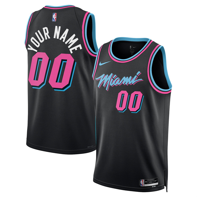 Men's Miami Heat Active Player Custom Black 2026 City Edition Stitched Basketball Jersey