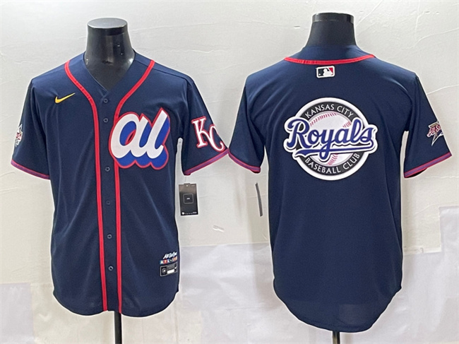 Men's American League Kansas City Royals Team Big Logo Navy 2025 All-Star Edition Limited Stitched Baseball  Jersey