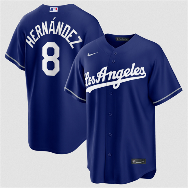 Men's Los Angeles Dodgers #8 Enrique Hernández Royal Alternate Stitched Baseball Jersey