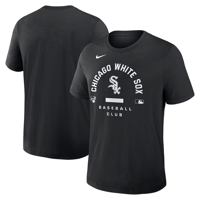 Men's Chicago White Sox Black Collection Early Work Tri-Blend Dri-FIT T-Shirt