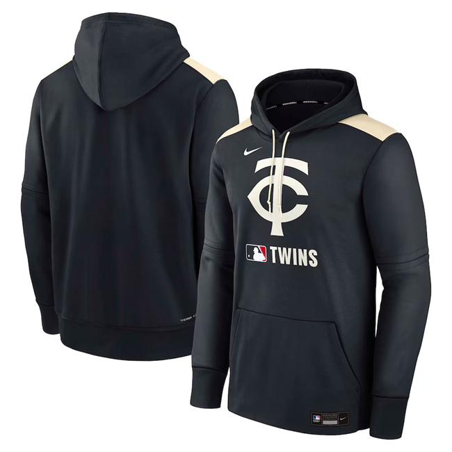 Men's Minnesota Twins Navy Collection Performance Pullover  Hoodie