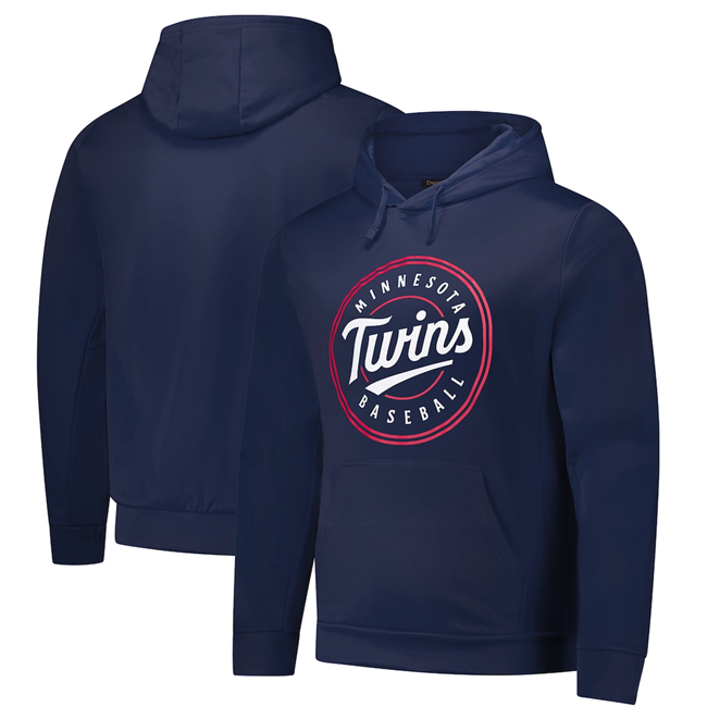 Men's Minnesota Twins Navy Cooperstown Collection Logo Club Pullover Hoodie