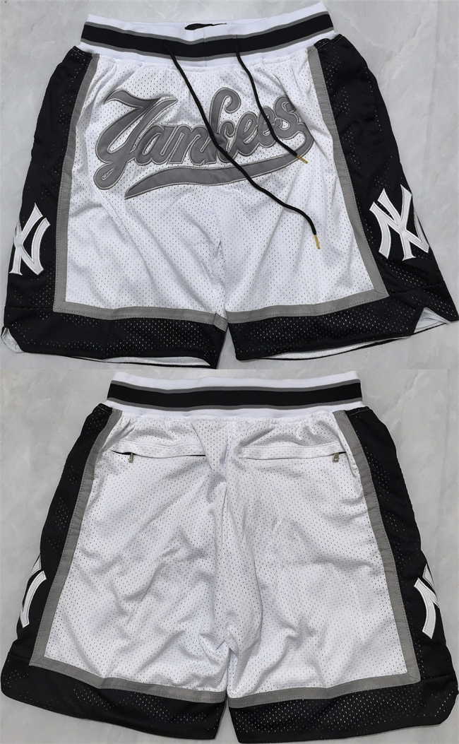 Men's New Yok Yankees White Shorts  (Run Small)