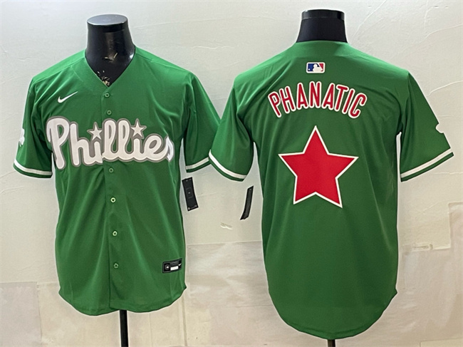 Men's Philadelphia Phillies Green Phanatic Limited Stitched  Jersey