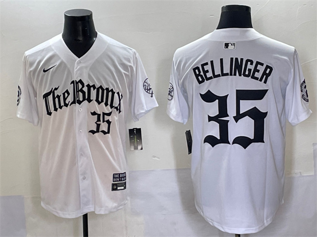 Men's New York Yankees #35 Cody Bellinger White 'Gothic Legacy Edition' Vapor Premier Limited Stitched Baseball Jersey