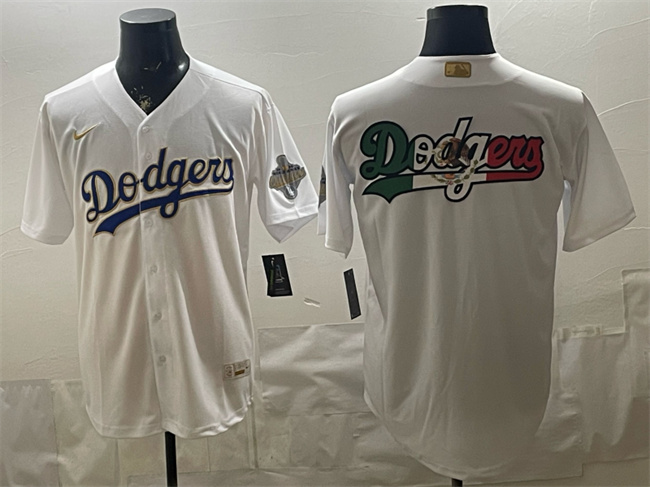 Men's Los Angeles Dodgers Team Big Logo White 2026 Gold Collection Stadium Stitched Baseball    Jersey