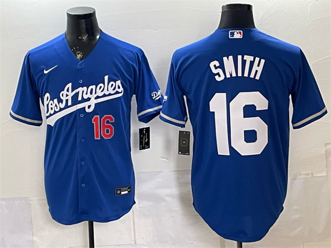 Men's Los Angeles Dodgers #16 Will Smith Royal Alternate Stadium Stitched Baseball Jersey