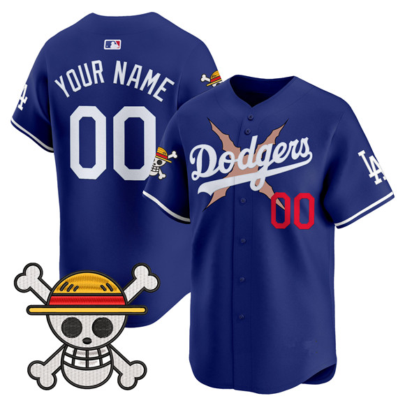 Men's Los Angeles Dodgers Active Player Custom Royal X One Piece 2025 Vapor Premier Limited Stitched Baseball Jersey