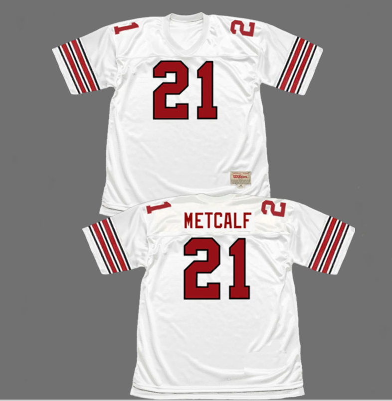 Men's St. Louis Cardinals #21 Terry Metcalf White ThrowbackStitched Baseball Jersey