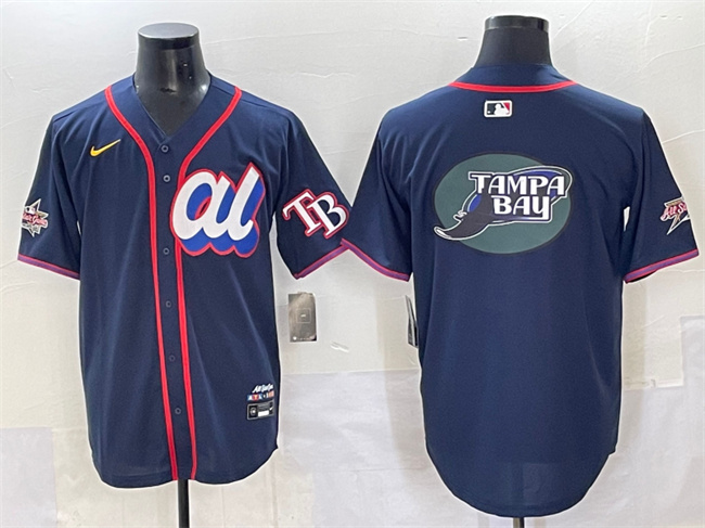 Men's American League Tampa Bay Rays Team Big Logo Navy 2025 All-Star Edition Limited Stitched Baseball Jersey