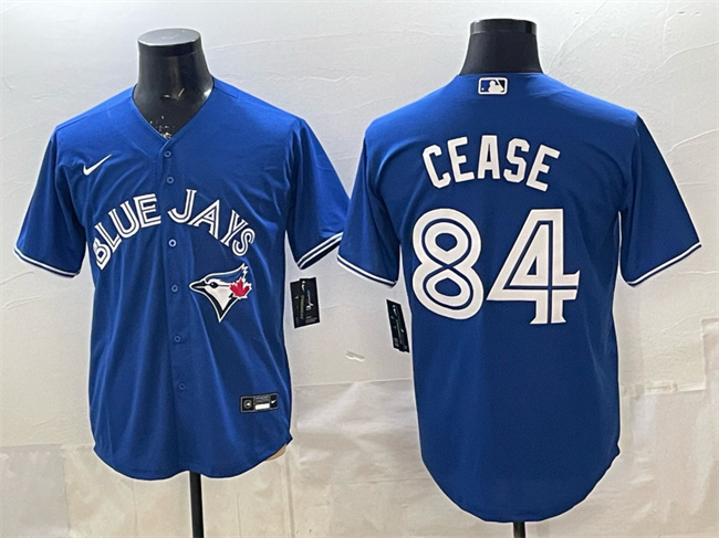 Men's Toronto Blue Jays #84 Dylan Cease Blue 2025 Cool Base Stitched Baseball Jersey