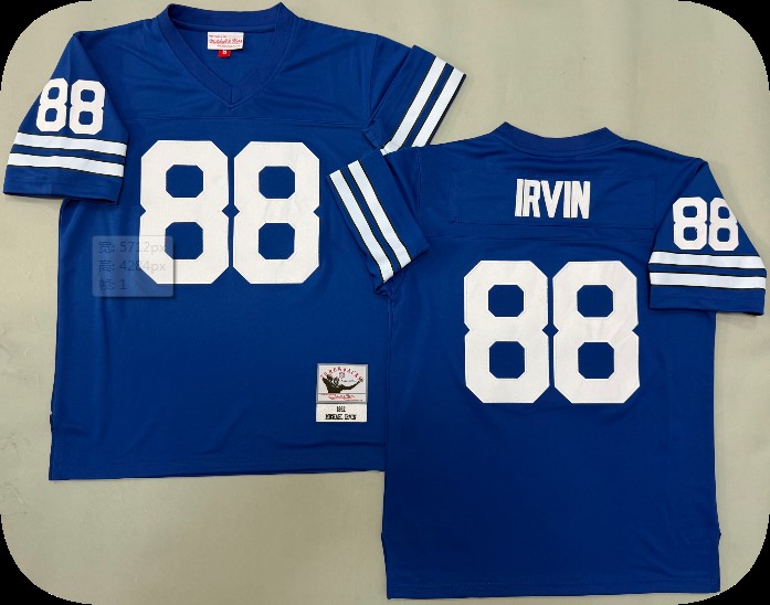 Men's Dallas Cowboys #88 Michael Irvin Blue 1992 Throwback Jersey