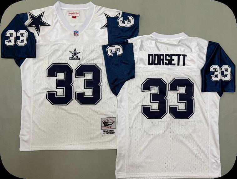 Men's Dallas Cowboys #33 Tony Dorsett Mitchell & Ness Throwback Retired Player Jersey - White