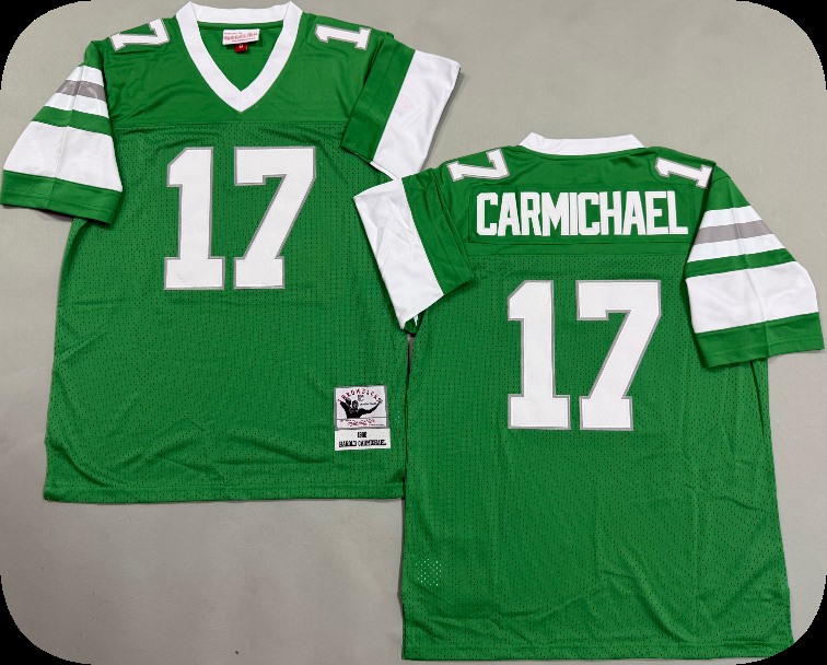Men's Philadelphia Eagles #17 Harold Carmichael 1980 Kelly Green Throwback Jersey