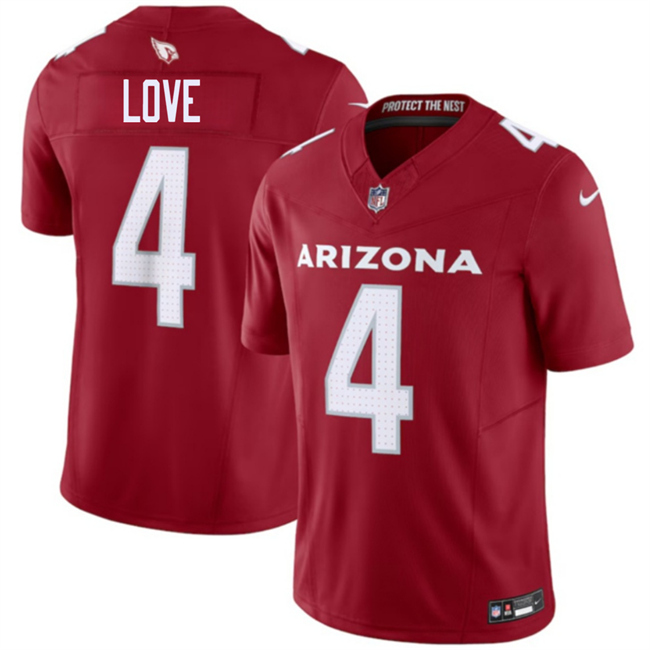 Men's Arizona Cardinals #4 Jeremiyah Love Red 2026 Draft F.U.S.E. Vapor Untouchable Limited Stitched Jersey