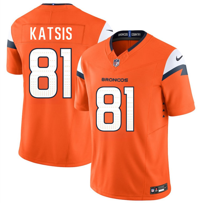 Men's Denver Broncos #81 Kolbe Katsis Orange 2026 Draft F.U.S.E. Vapor Limited Stitched Football Jersey