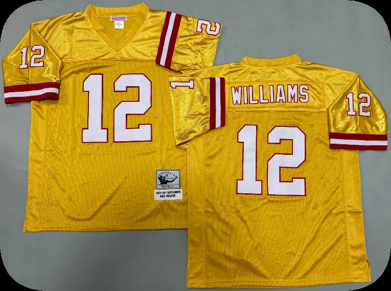 Men's Tampa Bay Buccaneers #12 Doug Williams Mitchell & Ness Orange Retired Player Football Jersey