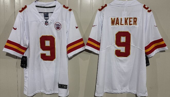 Men’s Kansas City Chiefs #9 Kenneth Walker III White 2026 Vapor Untouchable Limited Stitched Football Jersey