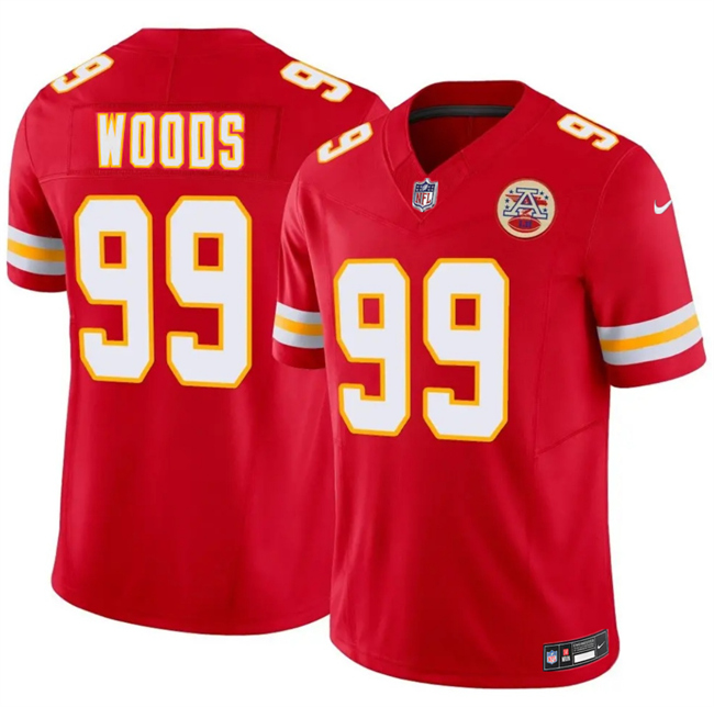 Men’s Kansas City Chiefs #99 Peter Woods Red 2026 Draft F.U.S.E. Vapor Untouchable Limited Stitched Football Jersey