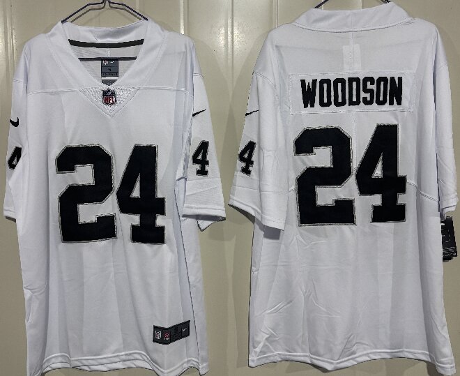 Men's Las Vegas Raiders #24 Charles Woodson White 2026 Draft F.U.S.E. Vapor Untouchable Limited Stitched Football Jersey