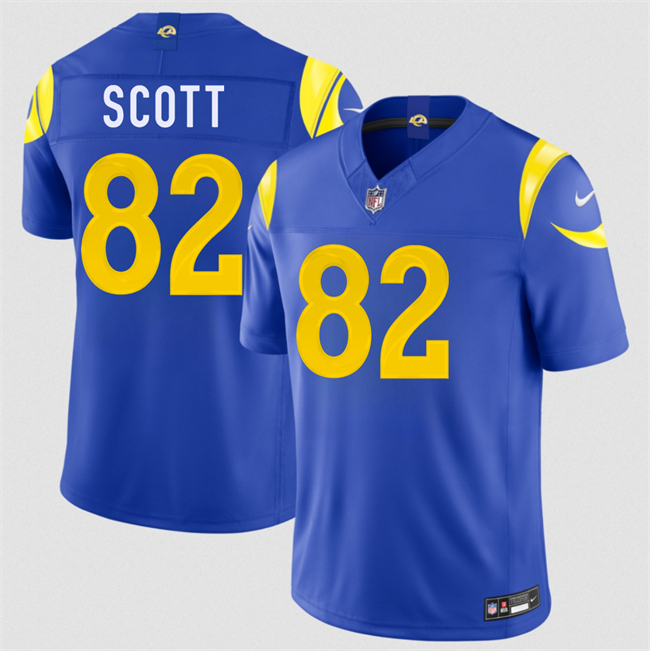 Men's Los Angeles Rams #82 Tyler Scott Royal 2026 F.U.S.E. Vapor Limited Stitched Football Jersey
