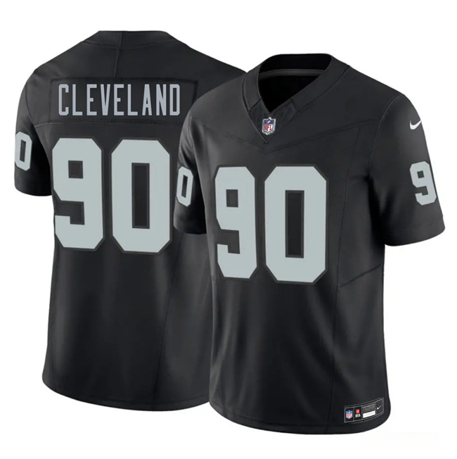 Men's Las Vegas Raiders #90 Brandon Cleveland Black 2026 Draft F.U.S.E. Vapor Untouchable Limited Stitched Football Jersey