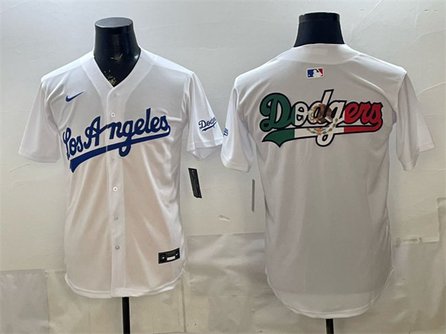 Men's Los Angeles Dodgers Team Big Logo White Alternate Stadium Stitched Baseball Jersey