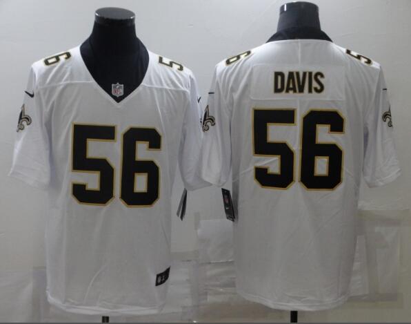 Nike Saints 56 DeMario Davis White Mens Stitched NFL Vapor Untouchable Limited Jersey
