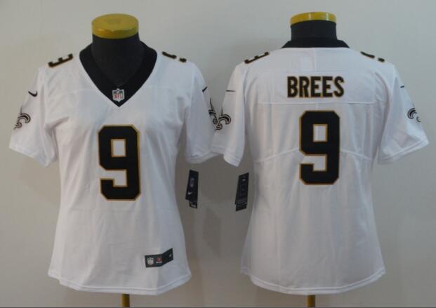 Nike Saints 9 Drew Brees White Women Vapor Untouchable Limited Jersey